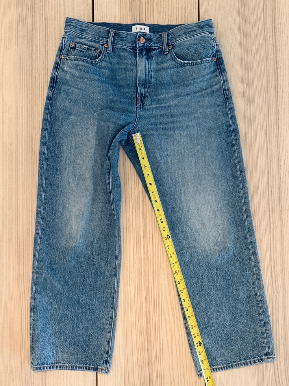 Pistola Lexi Mid Rise Bowed Straight Barrel Jeans 30 Metropolis - Picture 4 of 7